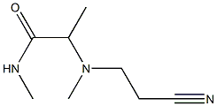 2-[(2-cyanoethyl)(methyl)amino]-N-methylpropanamide 化学構造式