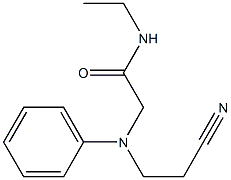 2-[(2-cyanoethyl)(phenyl)amino]-N-ethylacetamide,,结构式