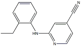 2-[(2-ethylphenyl)amino]pyridine-4-carbonitrile 化学構造式