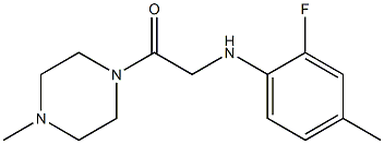 2-[(2-fluoro-4-methylphenyl)amino]-1-(4-methylpiperazin-1-yl)ethan-1-one Struktur
