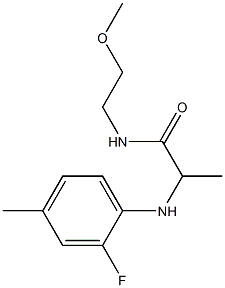 2-[(2-fluoro-4-methylphenyl)amino]-N-(2-methoxyethyl)propanamide Struktur