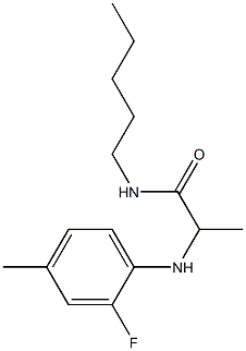 2-[(2-fluoro-4-methylphenyl)amino]-N-pentylpropanamide Structure