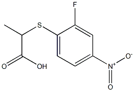 2-[(2-fluoro-4-nitrophenyl)sulfanyl]propanoic acid Struktur
