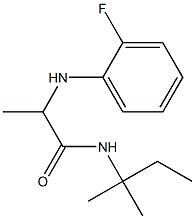 2-[(2-fluorophenyl)amino]-N-(2-methylbutan-2-yl)propanamide,,结构式