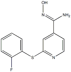 2-[(2-fluorophenyl)sulfanyl]-N'-hydroxypyridine-4-carboximidamide Structure