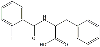 2-[(2-iodobenzoyl)amino]-3-phenylpropanoic acid Struktur