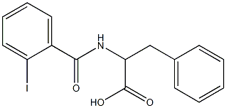 2-[(2-iodobenzoyl)amino]-3-phenylpropanoic acid Structure