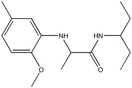 2-[(2-methoxy-5-methylphenyl)amino]-N-(pentan-3-yl)propanamide 结构式