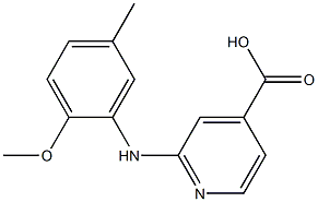 2-[(2-methoxy-5-methylphenyl)amino]pyridine-4-carboxylic acid,,结构式