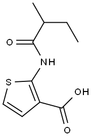 2-[(2-methylbutanoyl)amino]thiophene-3-carboxylic acid 结构式