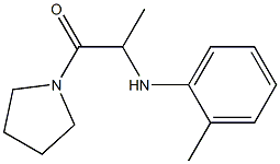 2-[(2-methylphenyl)amino]-1-(pyrrolidin-1-yl)propan-1-one,,结构式