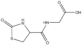 2-[(2-oxo-1,3-thiazolidin-4-yl)formamido]acetic acid Struktur