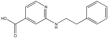 2-[(2-phenylethyl)amino]pyridine-4-carboxylic acid Structure