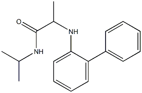 2-[(2-phenylphenyl)amino]-N-(propan-2-yl)propanamide Struktur