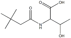 2-[(3,3-dimethylbutanoyl)amino]-3-hydroxybutanoic acid Structure