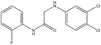 2-[(3,4-dichlorophenyl)amino]-N-(2-fluorophenyl)acetamide,,结构式