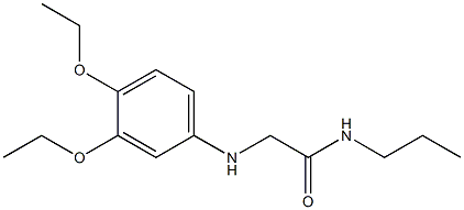 2-[(3,4-diethoxyphenyl)amino]-N-propylacetamide Struktur