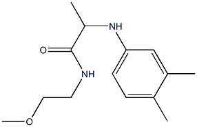 2-[(3,4-dimethylphenyl)amino]-N-(2-methoxyethyl)propanamide 化学構造式