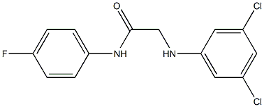 2-[(3,5-dichlorophenyl)amino]-N-(4-fluorophenyl)acetamide Structure