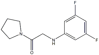 2-[(3,5-difluorophenyl)amino]-1-(pyrrolidin-1-yl)ethan-1-one Struktur