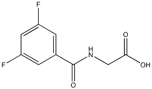 2-[(3,5-difluorophenyl)formamido]acetic acid 结构式