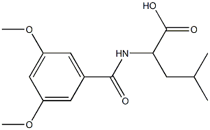 2-[(3,5-dimethoxybenzoyl)amino]-4-methylpentanoic acid Structure