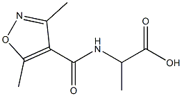 2-[(3,5-dimethyl-1,2-oxazol-4-yl)formamido]propanoic acid,,结构式