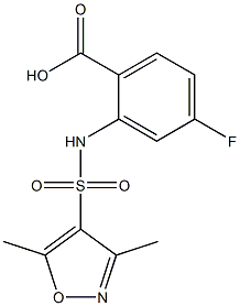  2-[(3,5-dimethyl-1,2-oxazole-4-)sulfonamido]-4-fluorobenzoic acid