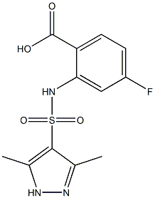 2-[(3,5-dimethyl-1H-pyrazole-4-)sulfonamido]-4-fluorobenzoic acid