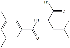 2-[(3,5-dimethylbenzoyl)amino]-4-methylpentanoic acid Structure