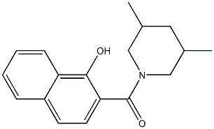 2-[(3,5-dimethylpiperidin-1-yl)carbonyl]naphthalen-1-ol Struktur