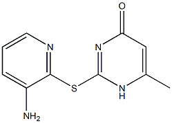 2-[(3-aminopyridin-2-yl)sulfanyl]-6-methyl-1,4-dihydropyrimidin-4-one Structure