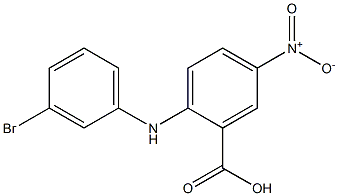 2-[(3-bromophenyl)amino]-5-nitrobenzoic acid 化学構造式