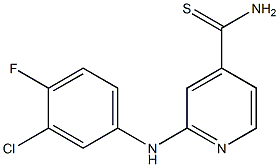 2-[(3-chloro-4-fluorophenyl)amino]pyridine-4-carbothioamide,,结构式