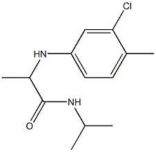 2-[(3-chloro-4-methylphenyl)amino]-N-(propan-2-yl)propanamide,,结构式