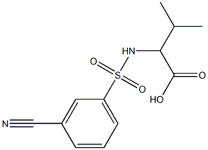 2-[(3-cyanobenzene)sulfonamido]-3-methylbutanoic acid|