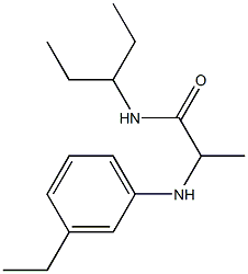 2-[(3-ethylphenyl)amino]-N-(pentan-3-yl)propanamide Structure