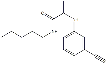 2-[(3-ethynylphenyl)amino]-N-pentylpropanamide 结构式