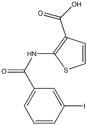 2-[(3-iodobenzene)amido]thiophene-3-carboxylic acid 化学構造式