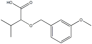 2-[(3-methoxybenzyl)oxy]-3-methylbutanoic acid,,结构式