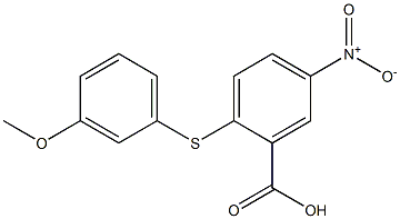 2-[(3-methoxyphenyl)sulfanyl]-5-nitrobenzoic acid 结构式
