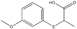 2-[(3-methoxyphenyl)thio]propanoic acid Struktur