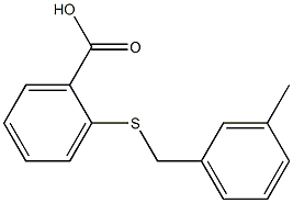 2-[(3-methylbenzyl)thio]benzoic acid,,结构式