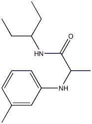 2-[(3-methylphenyl)amino]-N-(pentan-3-yl)propanamide 化学構造式