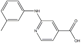 2-[(3-methylphenyl)amino]pyridine-4-carboxylic acid Struktur