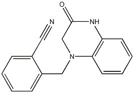 2-[(3-oxo-1,2,3,4-tetrahydroquinoxalin-1-yl)methyl]benzonitrile Struktur
