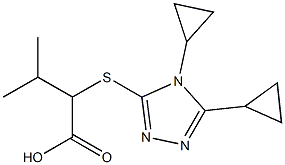 2-[(4,5-dicyclopropyl-4H-1,2,4-triazol-3-yl)sulfanyl]-3-methylbutanoic acid Structure