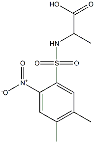 2-[(4,5-dimethyl-2-nitrobenzene)sulfonamido]propanoic acid 结构式