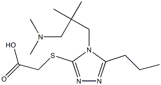 2-[(4-{2-[(dimethylamino)methyl]-2-methylpropyl}-5-propyl-4H-1,2,4-triazol-3-yl)sulfanyl]acetic acid