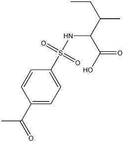 2-[(4-acetylbenzene)sulfonamido]-3-methylpentanoic acid